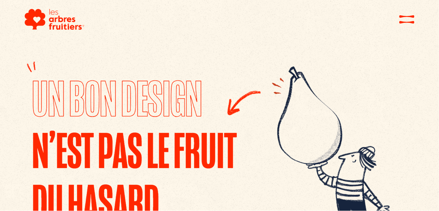 Fruit design agency website design example