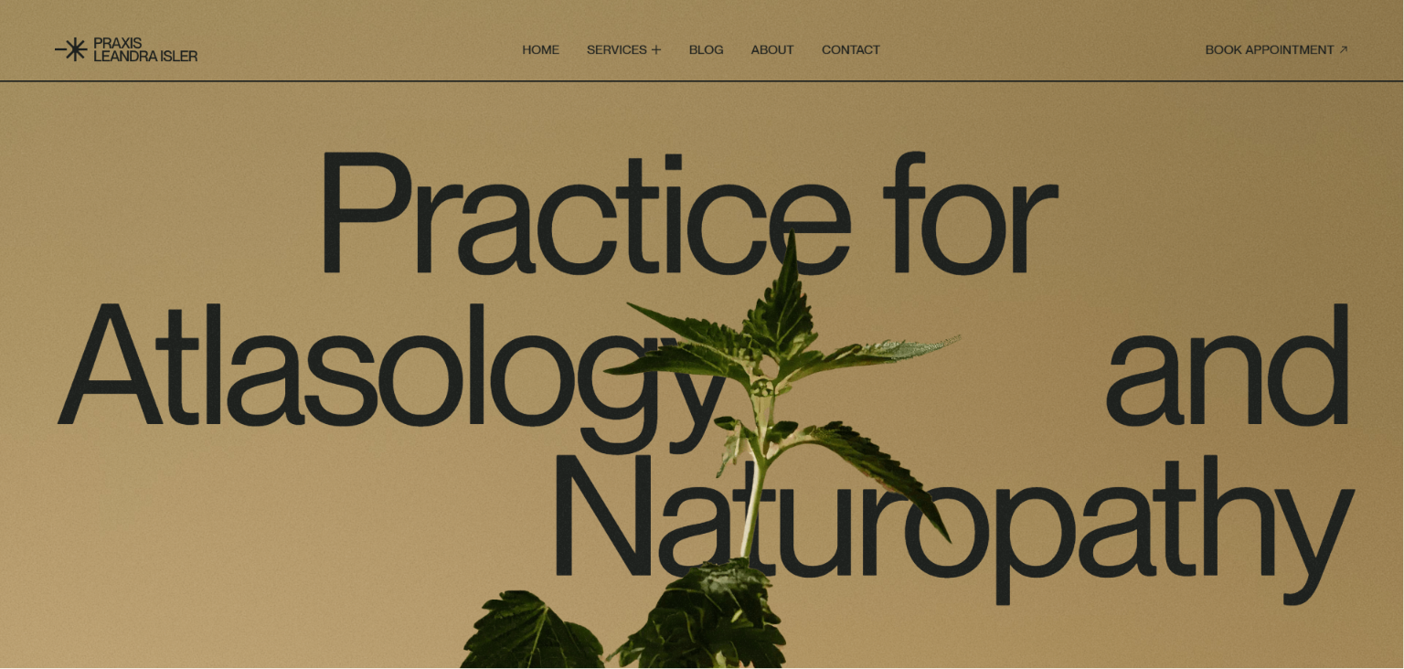 Atlasology naturopathy website design example