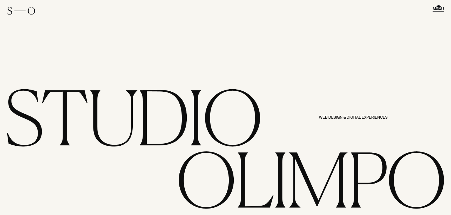Studio Olimpo minimal website design example