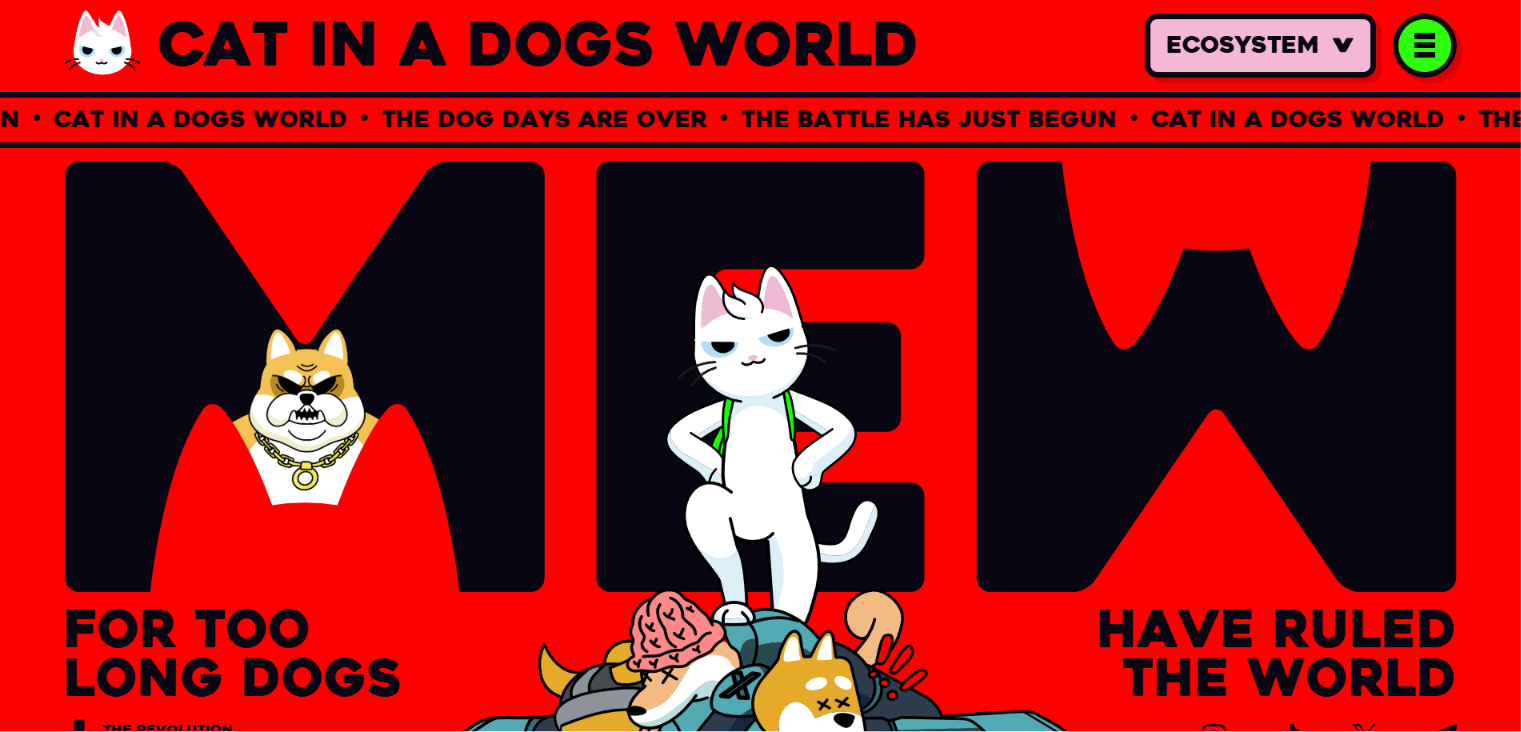 Cat and dogs pet brand website design example